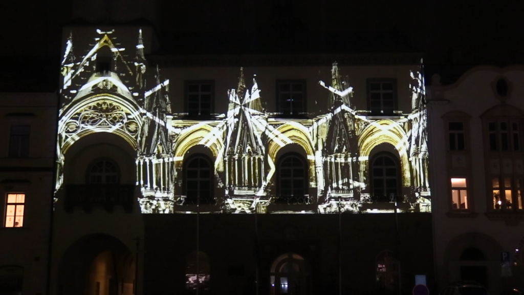 Videomapping Silvestr v Moravské Třebové 2024