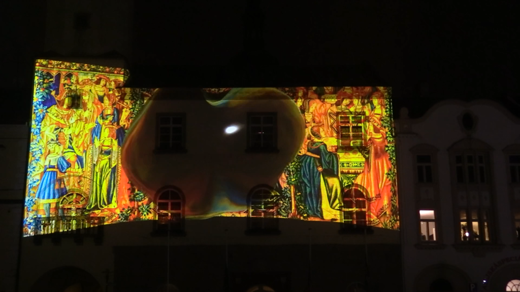 Videomapping Silvestr v Moravské Třebové 2024